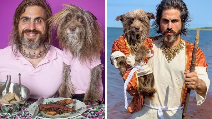 Human-Animal Doppelgangers: 50 Captivating Photographs Of A “Dog Dad” And His Pup Companion In Matching Outfits (New Pics)