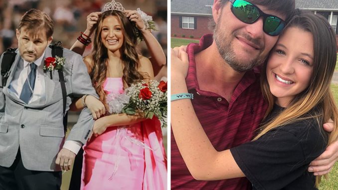 Alabama Dad Fighting Cancer Escorts Teen Daughter As She Wins Homecoming Crown