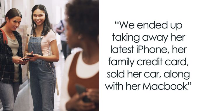 16-Year-Old Bullies A Kid For Being Poor, So Her Stepdad Takes Away All Her “Luxuries”