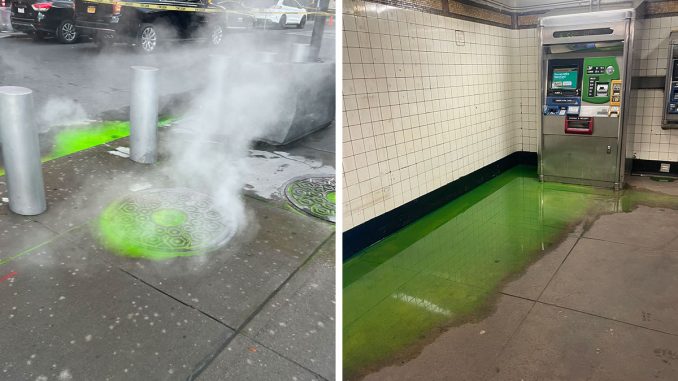 People Come Up With Hilarious Theories After Mysterious Green Slime Oozes From NY Streets