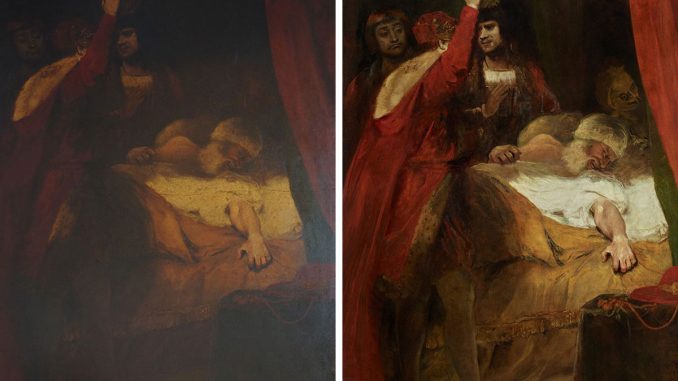 Painting’s Demonic Figure Deemed “Controversial” 200 Years Ago Revealed After Restoration Work