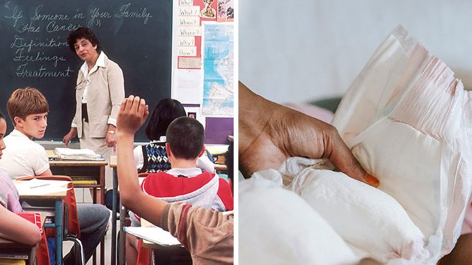 Primary School Teacher Forced To Change Six-Year-Old’s Nappy, Mom Says “It’s Her Problem”