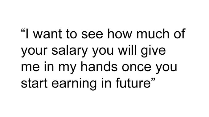 Mom Demands Daughter Give Her All Her Salary, Is Furious When She Refuses