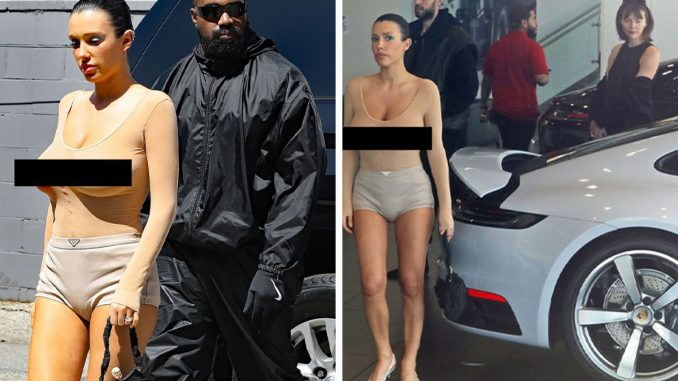 “Can He Not Afford Her Clothing?“: Kanye Takes Barely Clothed Bianca Shopping For $100K+ Cars
