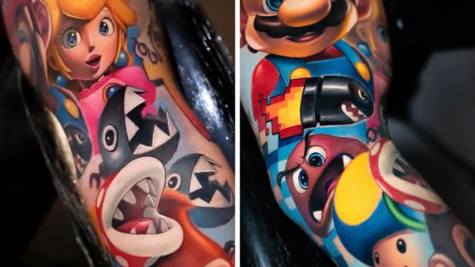 Man’s Incredible Mario Tattoo Could Put Him In Conflict With Nintendo’s Legal Team