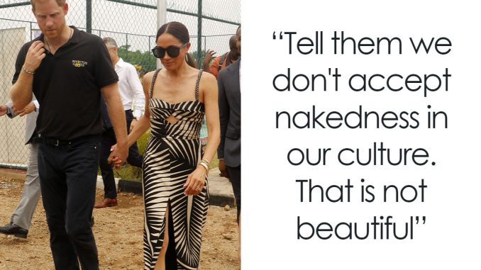 People Think First Lady Of Nigeria Attacked Meghan Markle’s Clothing During Speech