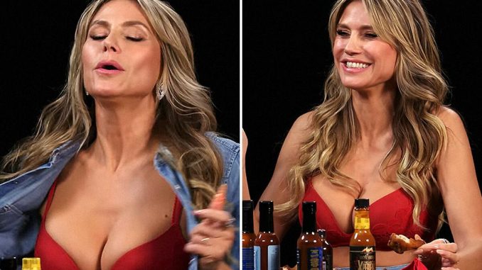 “I’m Getting Hot”: Heidi Klum Takes Off Shirt In The Middle Of Interview