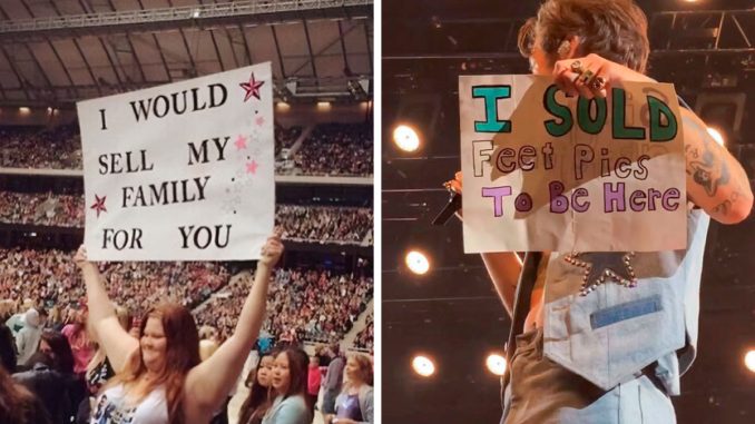 102 Times Fans Went Out Of Their Way To Get Noticed By The Artists With Their Posters