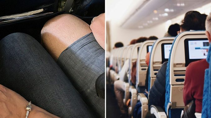 Man Slammed For “Manspreading” Next To Woman On Flight