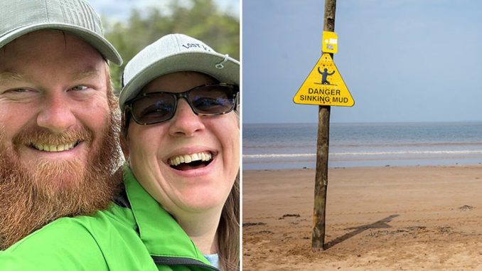 Woman Trapped Waist-Deep In Quicksand Rescued By Husband’s Quick Thinking