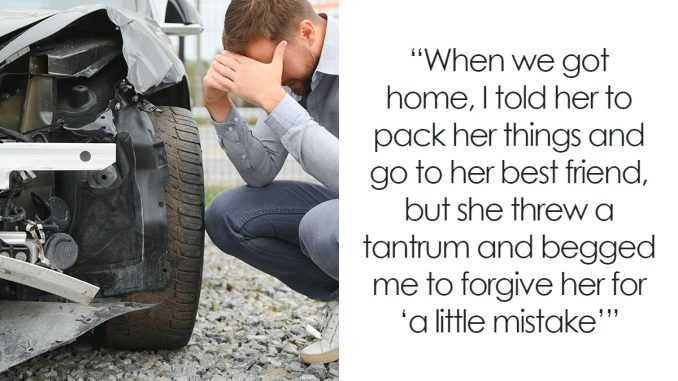 Woman Starts Tickling BF While He’s Driving, He Crashes The Car