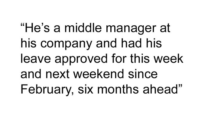 Boss Threatens To Fire Employee If He Doesn’t Come In To Work On His Wedding Day