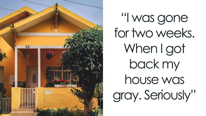 Couple Hires A Painting Company To Secretly Repaint Neighbor’s House As They Hated The Color