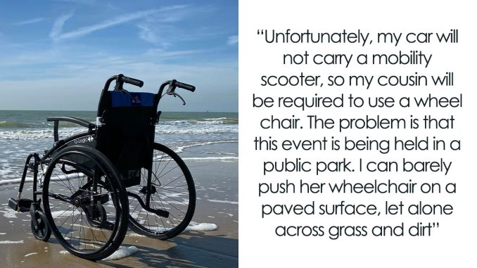 “Am I The Jerk For Refusing To Push My Obese Cousin Around In A Wheelchair For A Day?”
