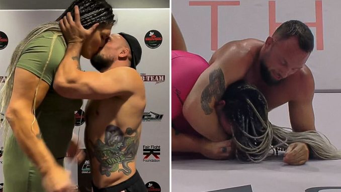 MMA Fighter Slammed After Kissing Opponent Ahead Of Intergender Match: “You Crossed The Line”