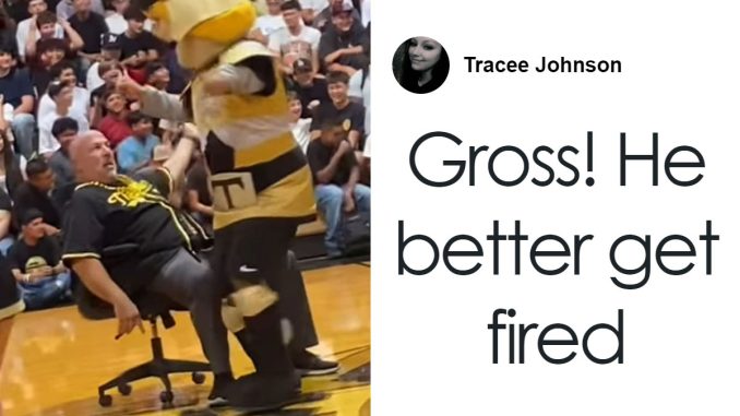School Principal Placed On Leave After Dancing With Mascot, One Father Says “It Was All Weird”