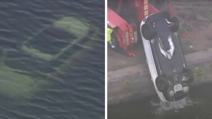 Couple Getting Steamy In Car Accidentally Roll Into River After Bumping Into Gear Shifter