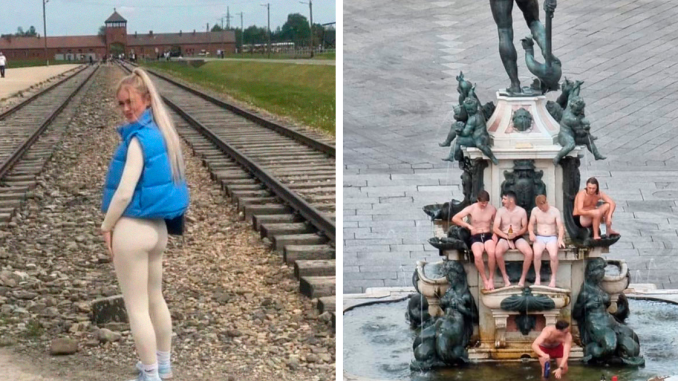 74 Trashy And Disrespectful Tourists Who Should Be Banned From Traveling (New Pics)