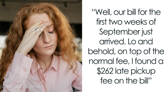“AITAH For Telling My Wife That Late Pick-Up Fees Are On Her And Her Alone?”