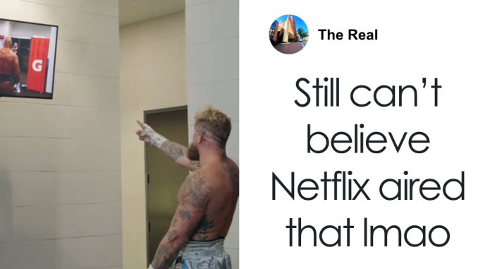 Video Of Jake Paul’s Live Reaction To Mike Tyson’s Bare Backside Has Viewers Cracking Up