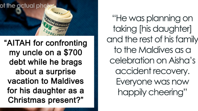 Person Confronts Uncle Over Unpaid Debt At Family Dinner, Celebration Turns Into Shock
