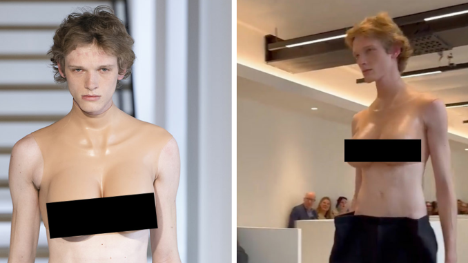 “My New Outfit For Work”: Paris Fashion Week Stuns With Bold Male Top Imitating Female Bare Chest