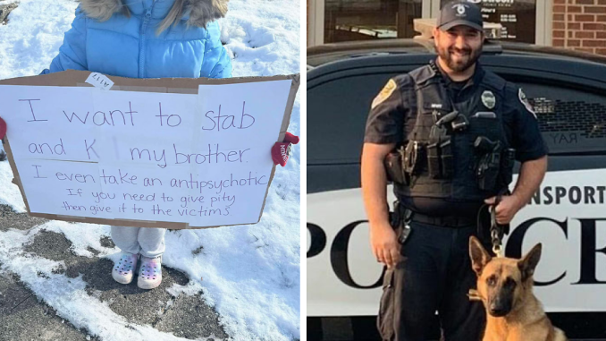 “Sickening”: Police Officer Forces 6YO Daughter To Stand Outside In Freezing Cold With Cruel Sign