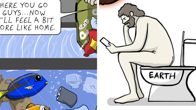 I Draw Comics To Show How Plastic Waste Affects Marine Life (26 Pics)