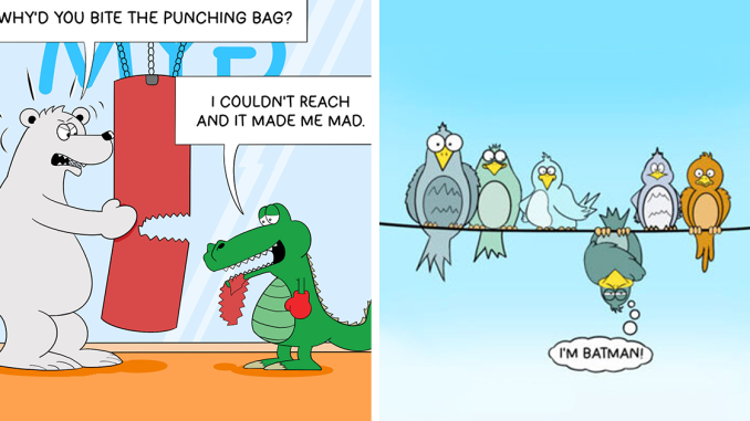 I Create Single-Panel Comics About Absurd Situations, And Here Are My 18 Best Works
