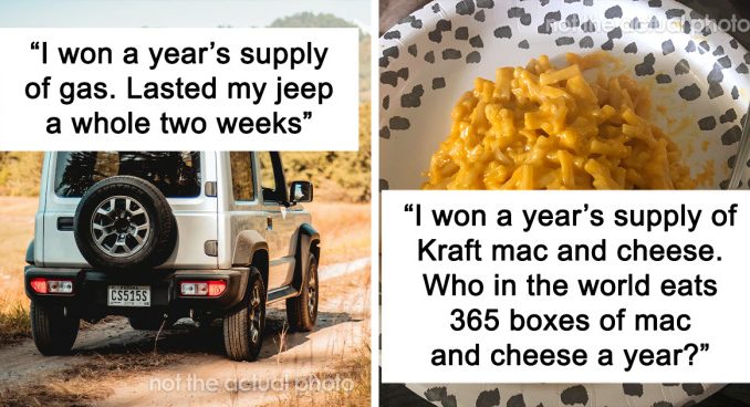 People Who Won A Year’s Supply Of Something Share How It Went Down (22 Stories)