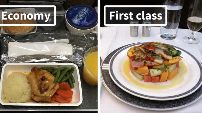 Airline Food: Economy Vs. First Class (30 Pics)