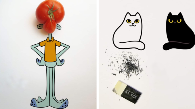 My 37 Interactive Illustrations That Incorporate Everyday Items