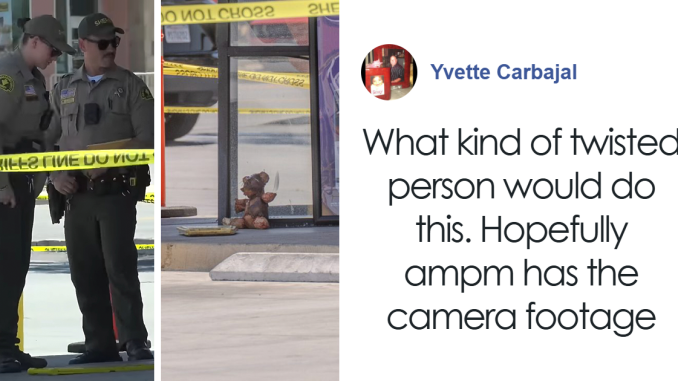 Horrifying Teddy bear Covered In Apparent Human Remains Found Outside Convenience Store
