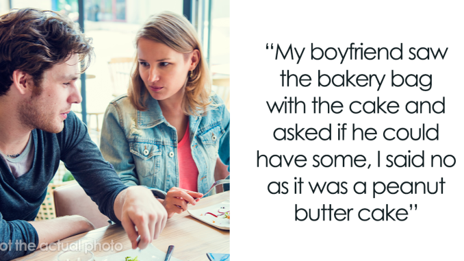 Man Upset GF Bought Herself A Peanut Butter Cake To Eat At Work Knowing He Can’t Eat It
