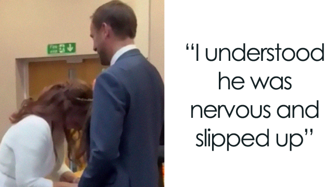 People Are Confused By This Bride’s Reaction To Groom Saying His Ex’s Name During Vows